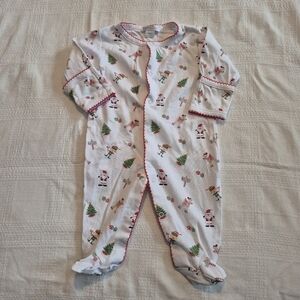 Kissy Kissy girls 0-3 months snap up footie pima cotton VGUC